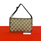 Gucci GG Canvas Logo Mini Shoulder Bag Pouch Brown