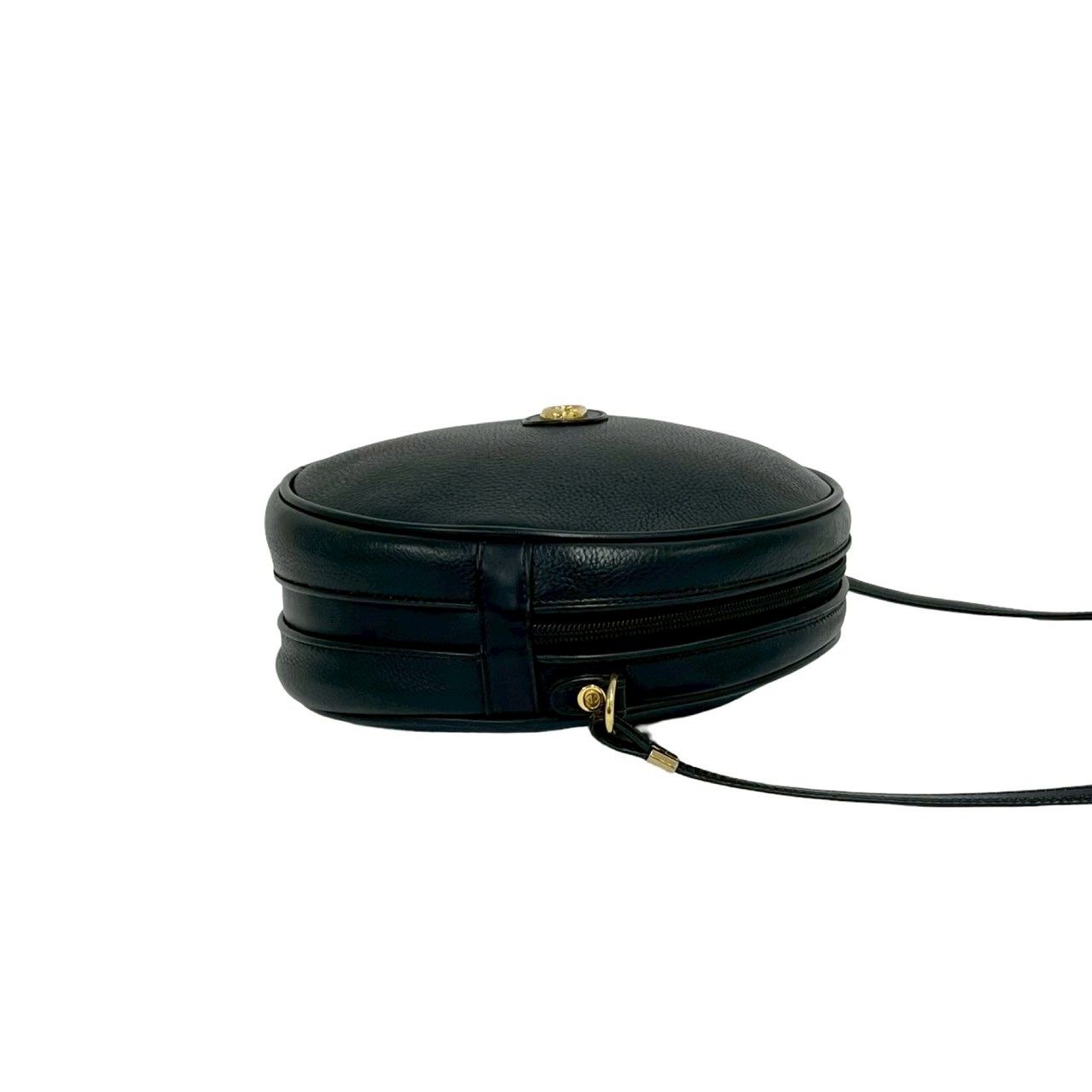 Gucci Vintage GG Logo Leather Mini Shoulder Bag Pochette Black — view 6