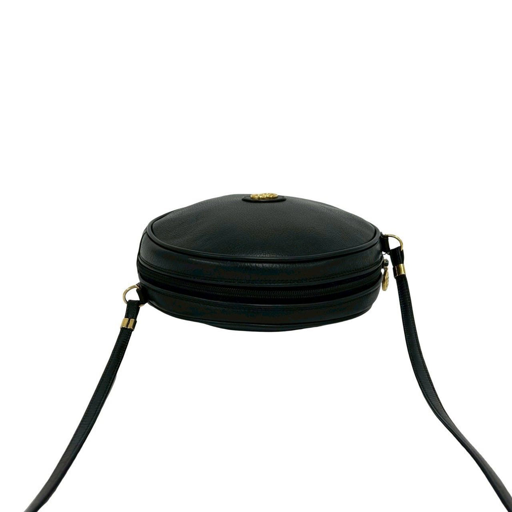 Gucci Vintage GG Logo Leather Mini Shoulder Bag Pochette Black — view 4