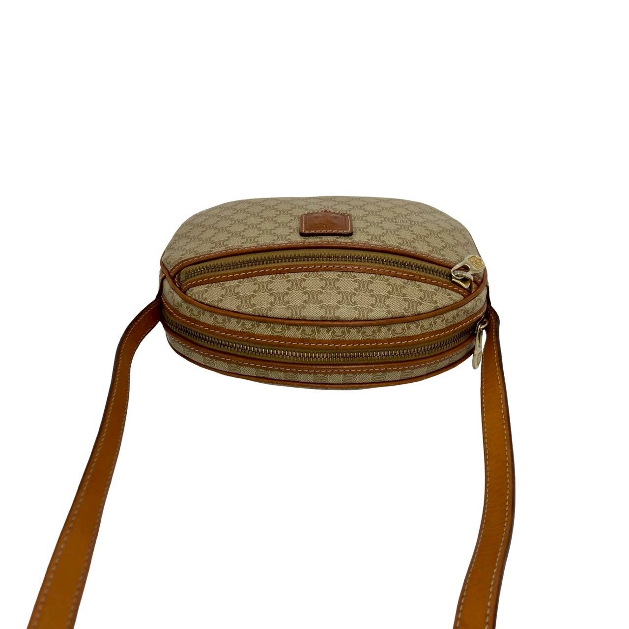 Celine Vintage Macadam Blason Triomphe Pattern Leather Mini Shoulder — view 4