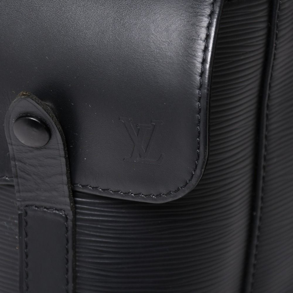 Louis Vuitton Christopher PM Backpack Epi Leather Black Silver — view 6