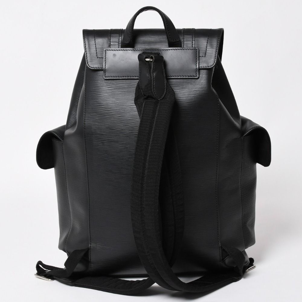 Louis Vuitton Christopher PM Backpack Epi Leather Black Silver — view 2
