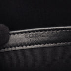 Celine Shoulder Bag Triomphe Black Canvas Leather — view 4