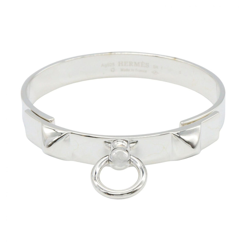 Hermes Bangle Collier de Chien Hangul 15.5 cm 925 Sterling Silver Bracelet