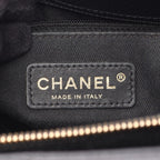 Chanel Tote Quilted Black Caviar Leather CC Logo Chain — view 4