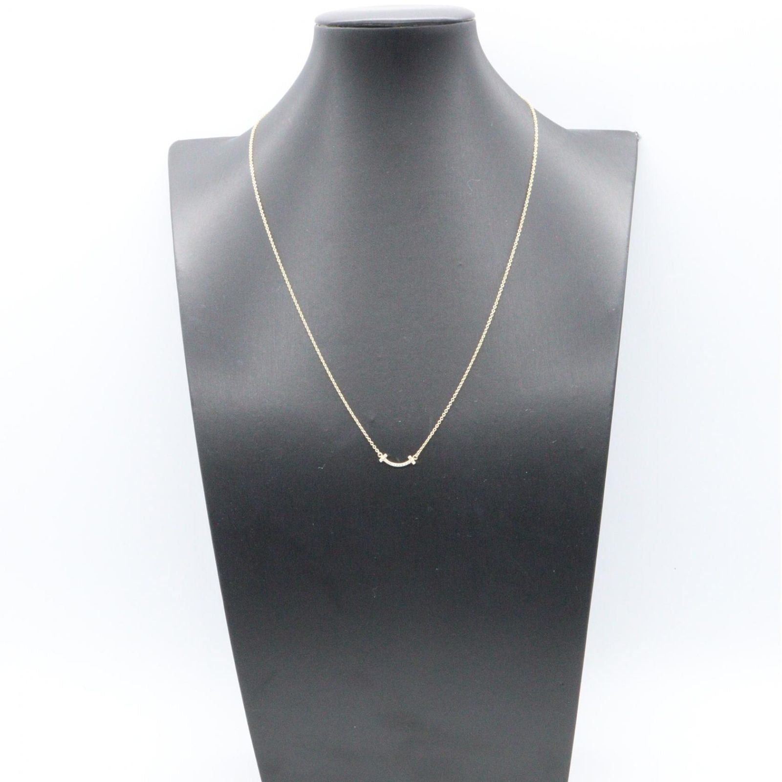 Tiffany & Co Necklace T Smile Mini Diamond 40.5 46 cm 18k — view 5