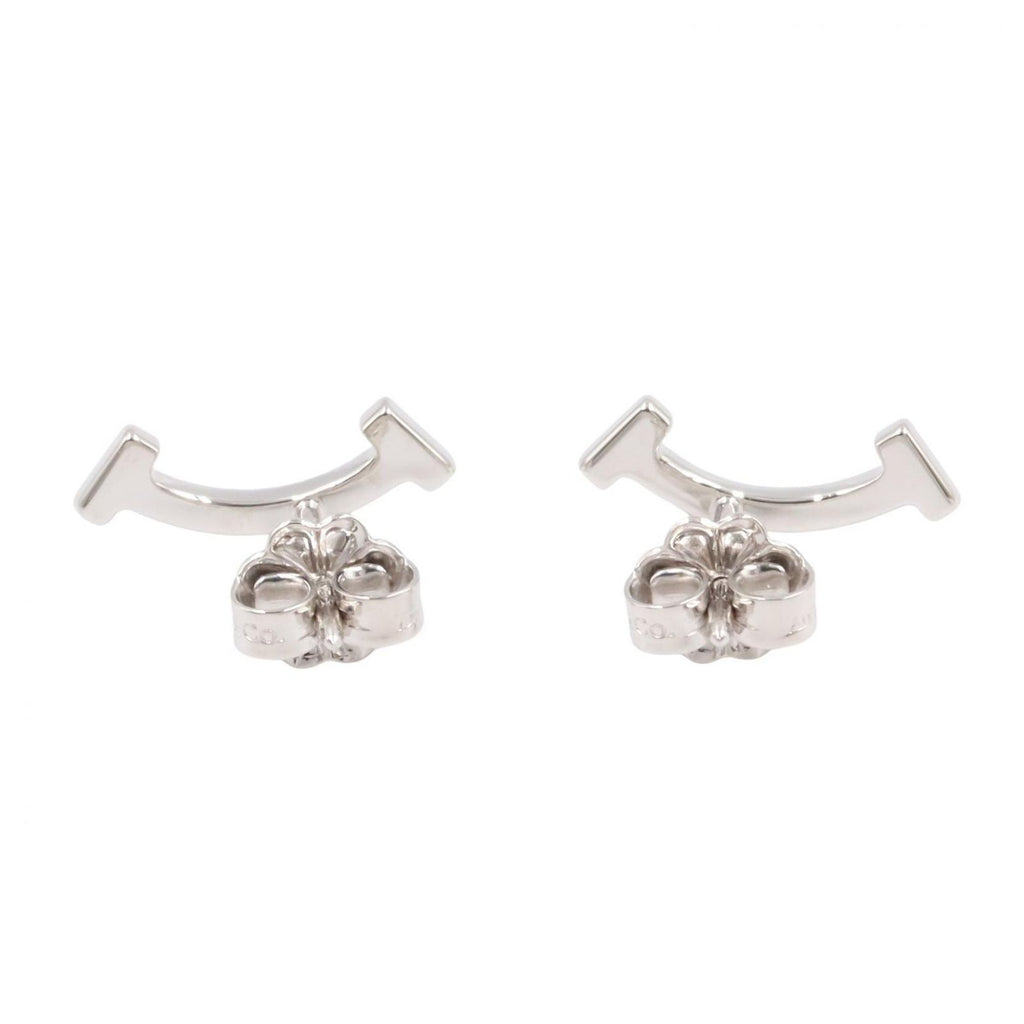 Tiffany & Co Earrings T Smile Mini Diamond 18k White Gold — view 2