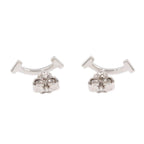 Tiffany & Co Earrings T Smile Mini Diamond 18k White Gold — view 2