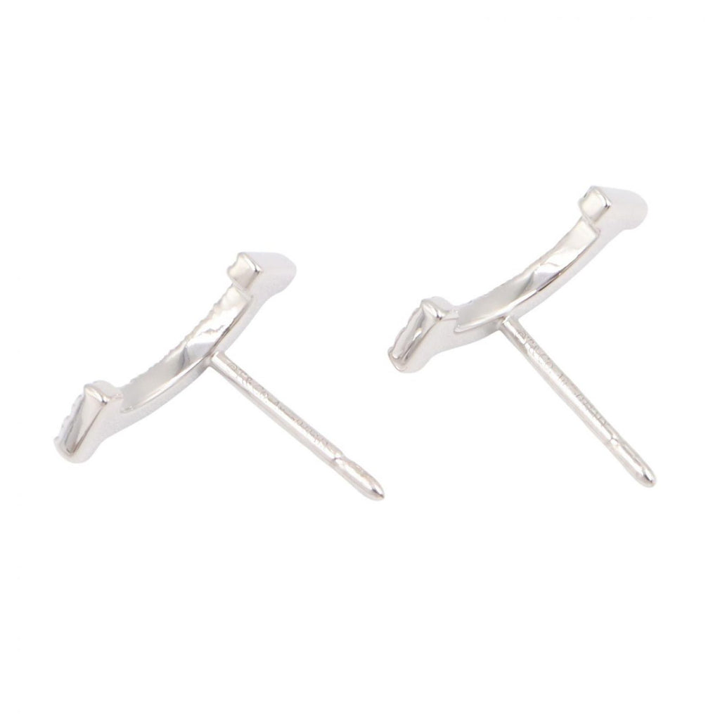 Tiffany & Co Earrings T Smile Mini Diamond 18k White Gold — view 3