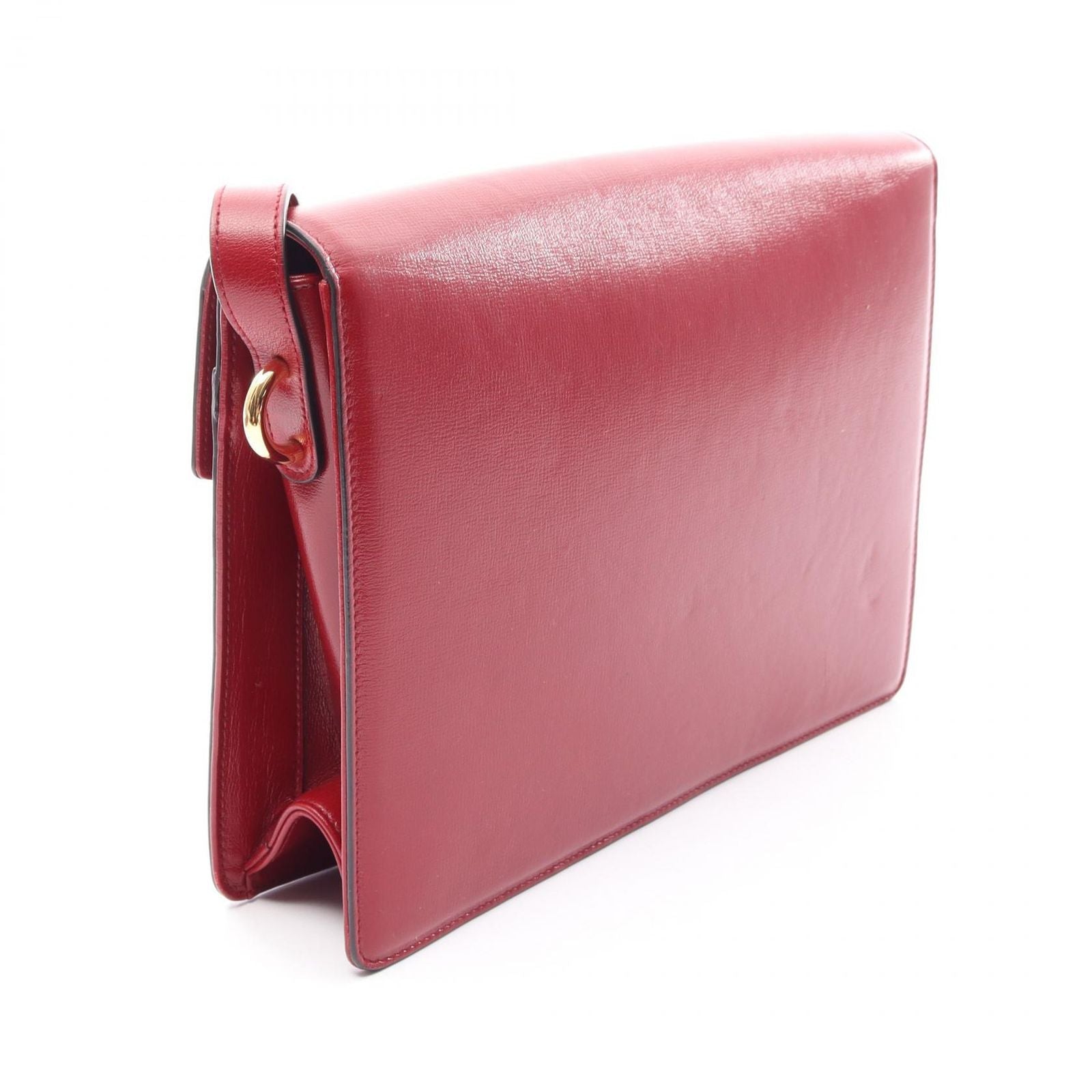 Gucci Shoulder Bag Double Red Leather GG Marmont — view 2