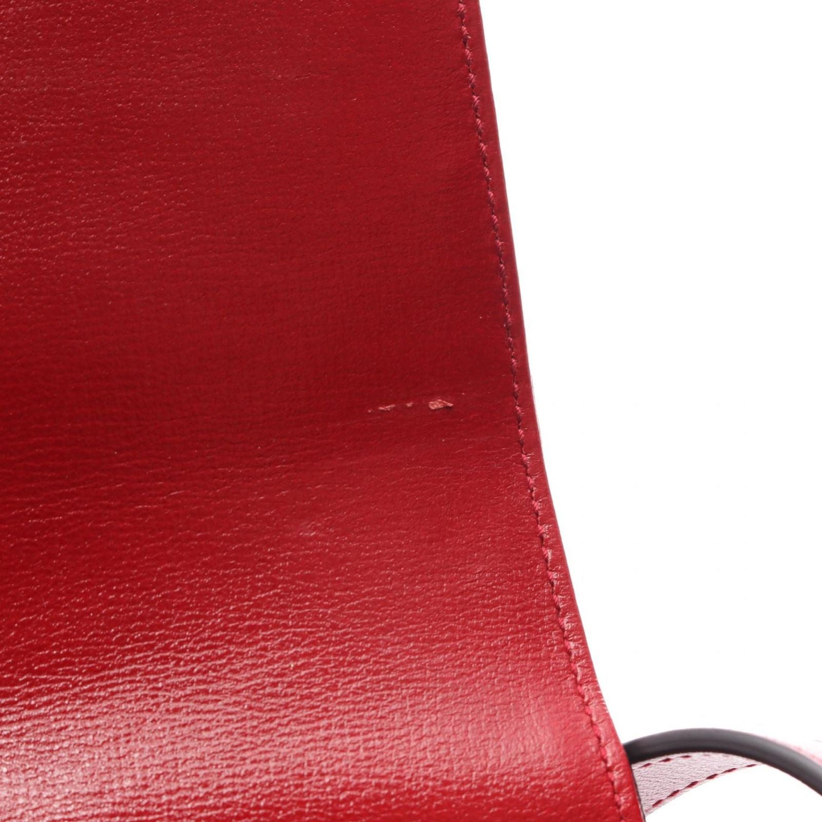 Gucci Shoulder Bag Double Red Leather GG Marmont — view 6
