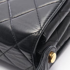 Chanel Quilted Double Face Shoulder Bag Black Lambskin — view 8