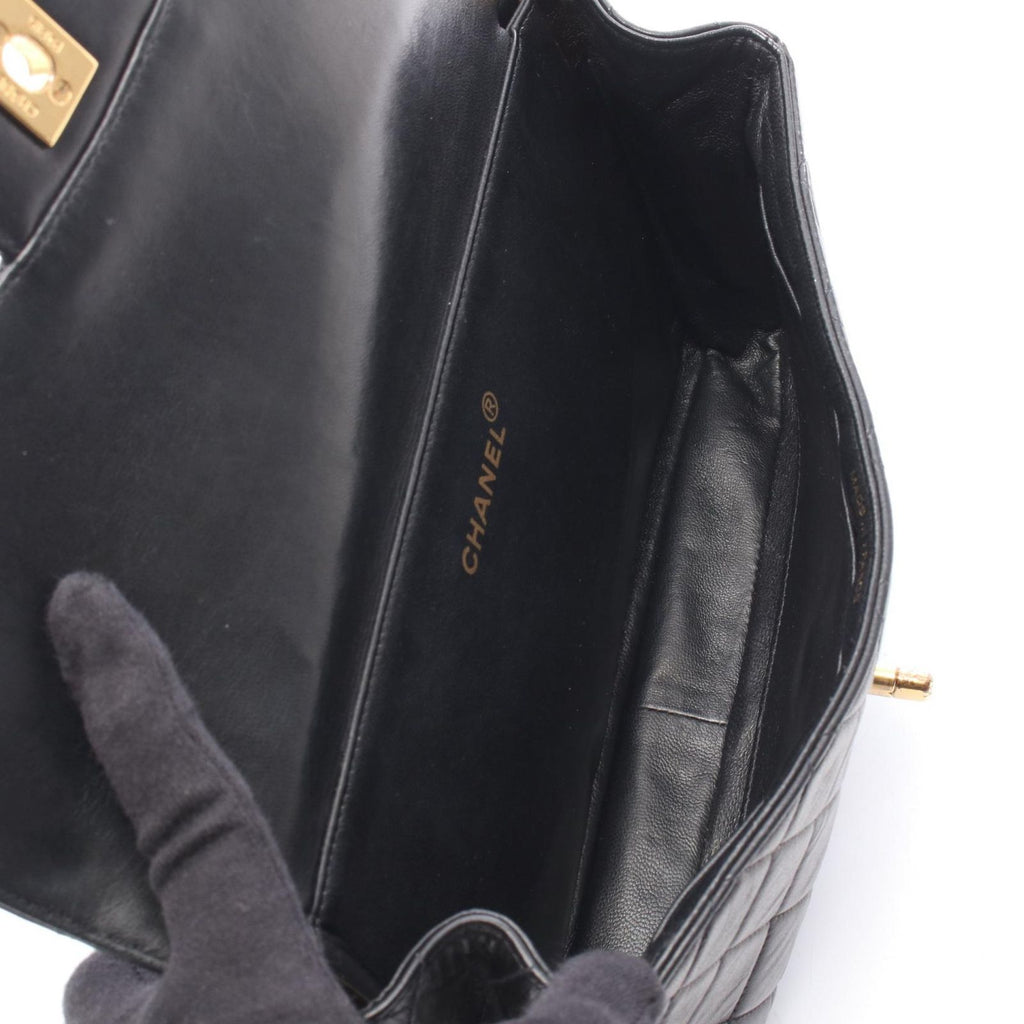 Chanel Quilted Double Face Shoulder Bag Black Lambskin — view 4