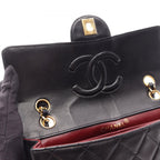 Chanel Shoulder Bag Quilted Black Lambskin Chain — view 8