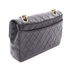 Chanel Shoulder Bag Quilted Black Lambskin Chain — view 2
