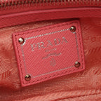 Prada Goffret 2-Way Pink Nylon Saffiano Leather Shoulder — view 4