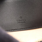 Gucci Shoulder Bag Double Black Suede Patent Ophidia GG — view 4