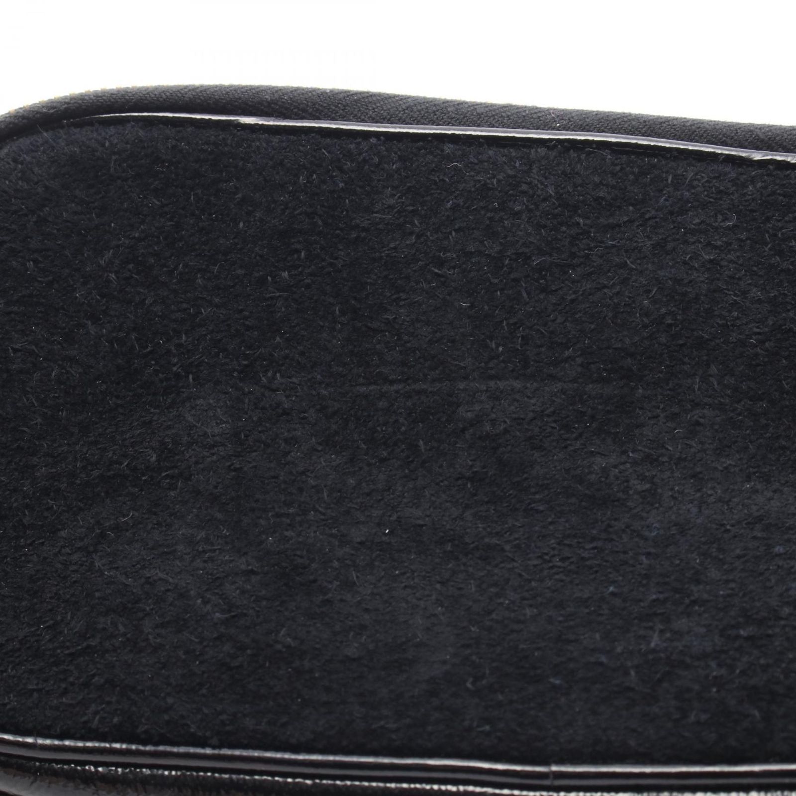 Gucci Shoulder Bag Double Black Suede Patent Ophidia GG — view 7