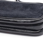 Gucci Shoulder Bag Double Black Suede Patent Ophidia GG — view 5