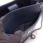 Chanel Shoulder Bag Quilted Navy Caviar Leather Chain — view 7