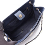 Chanel Shoulder Bag Quilted Navy Caviar Leather Chain — view 3