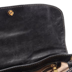 Prada Shoulder Bag Vitello Shine Black Leather Chain — view 8