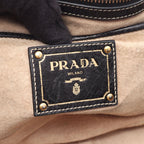 Prada Shoulder Bag Vitello Shine Black Leather Chain — view 4
