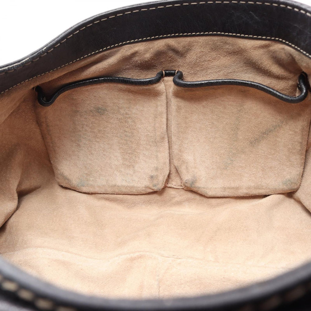 Prada Shoulder Bag Vitello Shine Black Leather Chain — view 7
