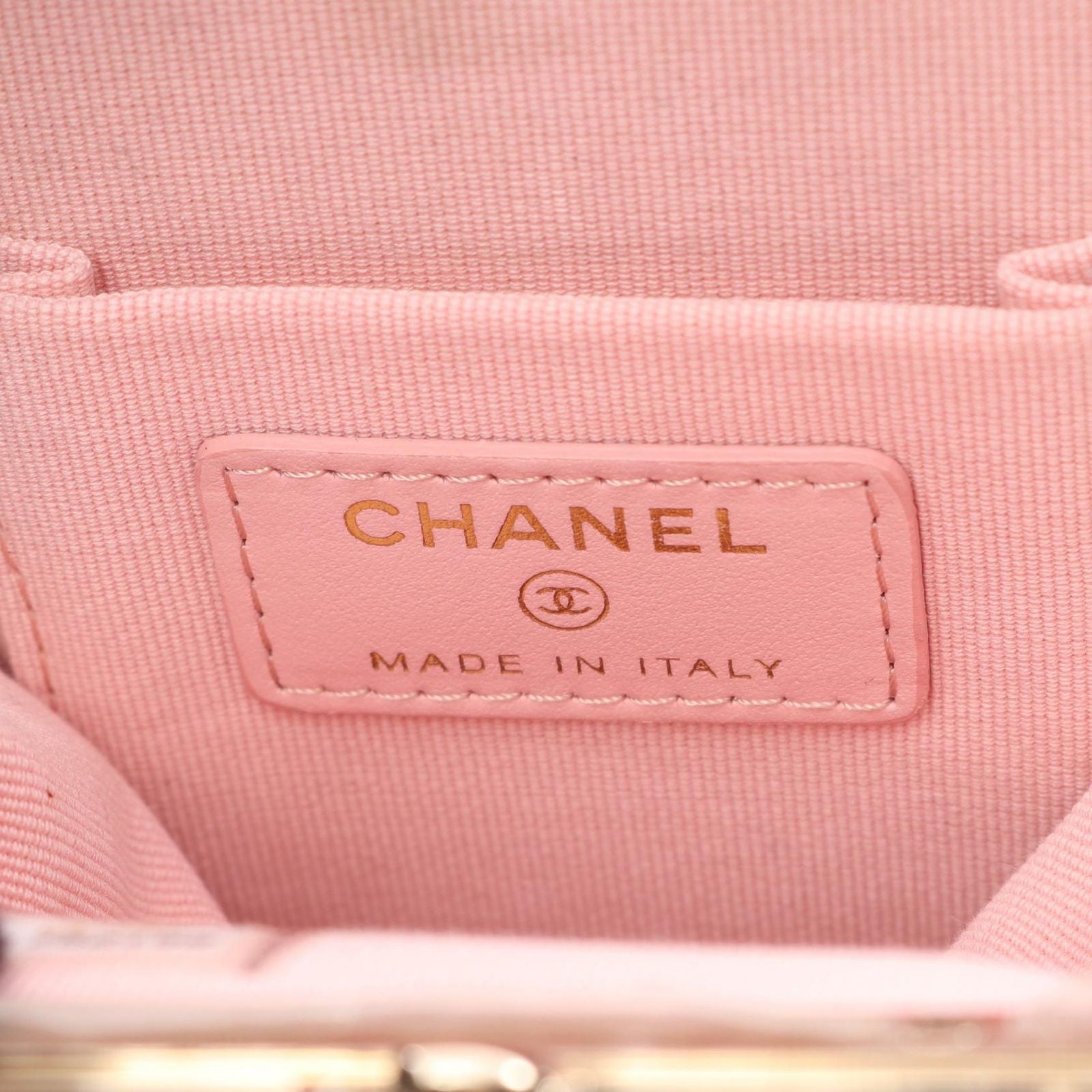 Chanel Shoulder Bag Quilted Black Leather Kiss Lock Chain — view 4