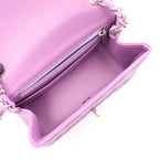 Chanel Shoulder Bag Mini Quilted Purple Lambskin Chain — view 3