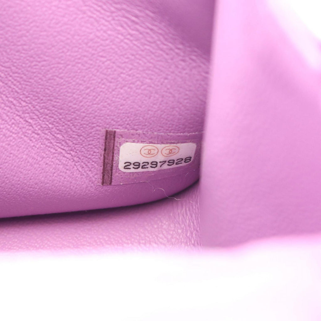 Chanel Shoulder Bag Mini Quilted Purple Lambskin Chain — view 5