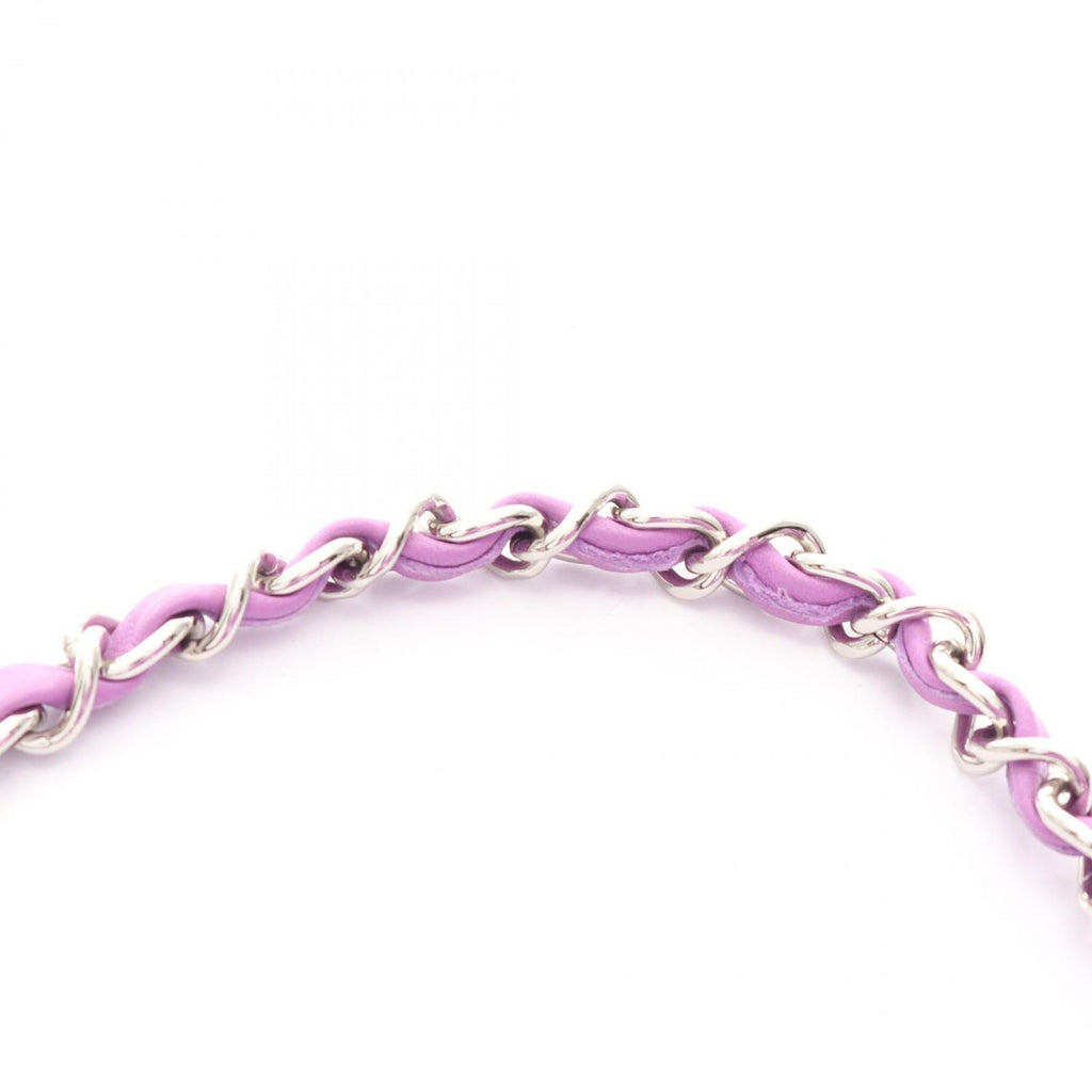 Chanel Shoulder Bag Mini Quilted Purple Lambskin Chain — view 7