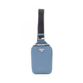 Prada Waist Bag Brick Blue Saffiano Leather