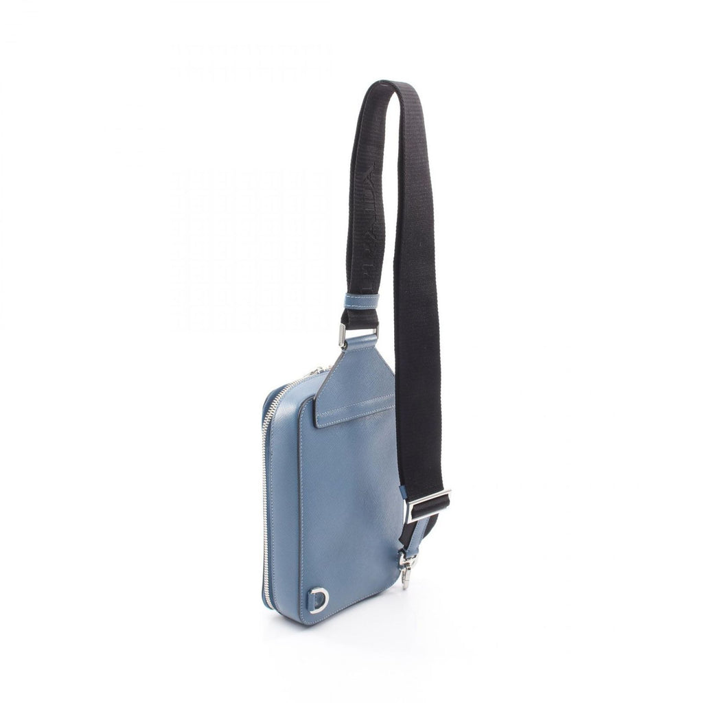 Prada Waist Bag Brick Blue Saffiano Leather — view 2