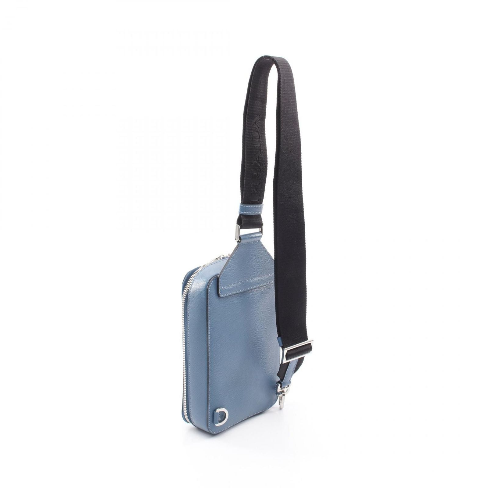 Prada Waist Bag Brick Blue Saffiano Leather — view 2