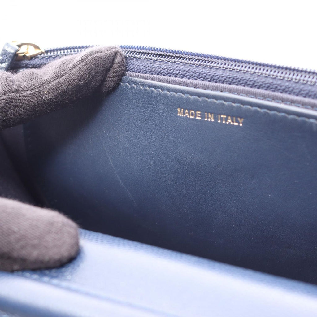 Chanel Shoulder Bag 19 Navy Calf Quilted Chain Wallet — view 7