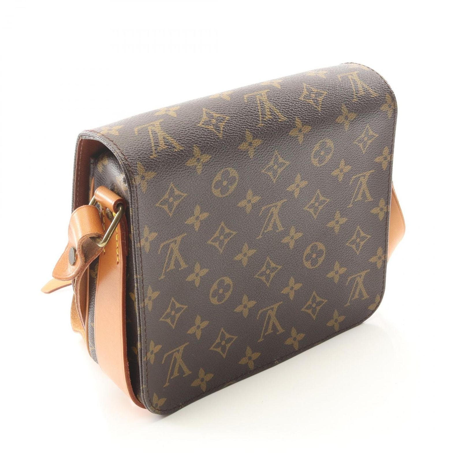 Louis Vuitton Shoulder Bag Cartouchiere Canvas Leather — view 2