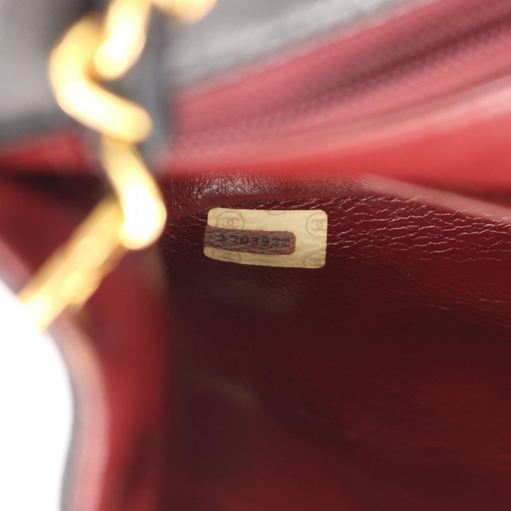Chanel Shoulder Bag Mini Quilted 20 Black Lambskin Chain — view 5