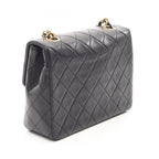 Chanel Shoulder Bag Mini Quilted 20 Black Lambskin Chain — view 2