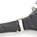 Chanel Shoulder Bag Logo Fringe Black Leather — view 7