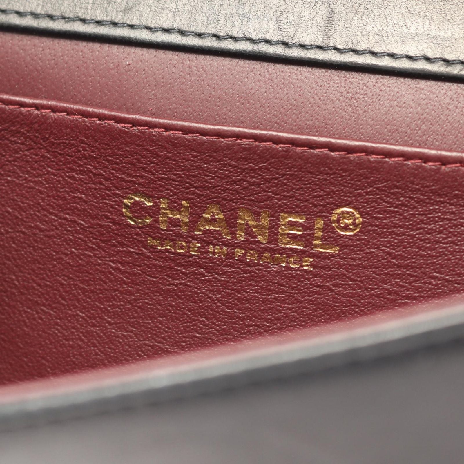 Chanel Shoulder Bag Mini Quilted Full Flap Turnlock Black Lambskin Mini Chain — view 4