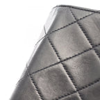Chanel Shoulder Bag Mini Quilted Full Flap Turnlock Black Lambskin Mini Chain — view 9