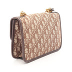 Dior Shoulder Bag Addict Dict Oblique Jacquard Brown Canvas Leather — view 2