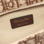 Dior Shoulder Bag Addict Dict Oblique Jacquard Brown Canvas Leather — view 4