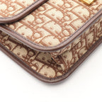 Dior Shoulder Bag Addict Dict Oblique Jacquard Brown Canvas Leather — view 5