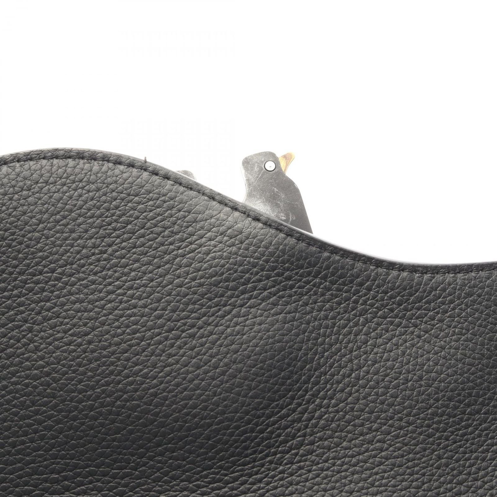 Dior Shoulder Bag Saddle Oblique Navy Black Canvas Leather with Flap Small — view 9