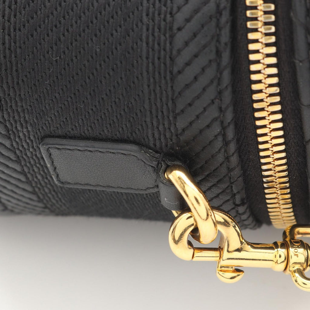 Dior Handbag Travel Small Vanity Cannage 2-Way Black Lambskin — view 5