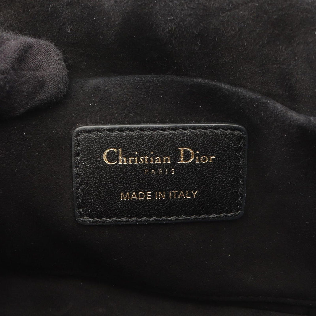 Dior Handbag Travel Small Vanity Cannage 2-Way Black Lambskin — view 4