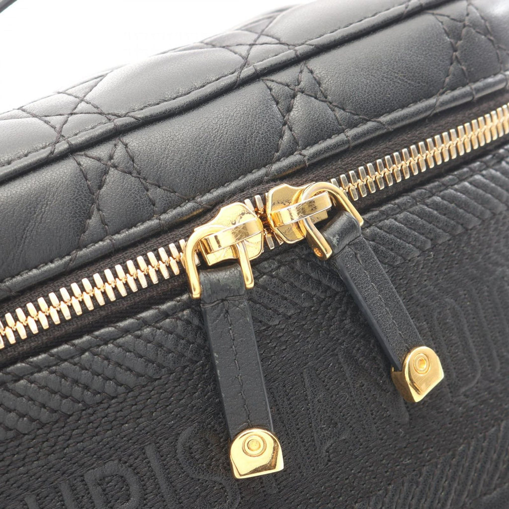 Dior Handbag Travel Small Vanity Cannage 2-Way Black Lambskin — view 8