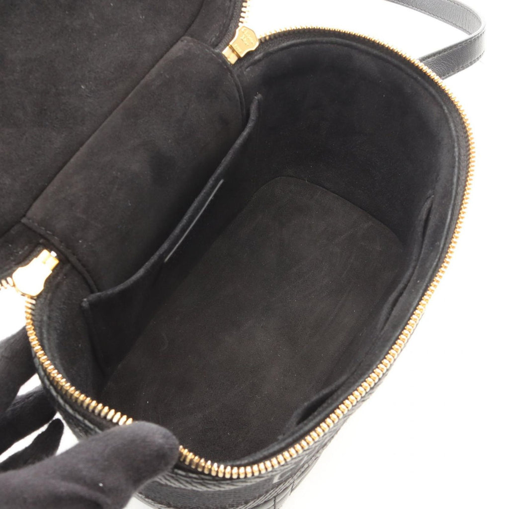 Dior Handbag Travel Small Vanity Cannage 2-Way Black Lambskin — view 3